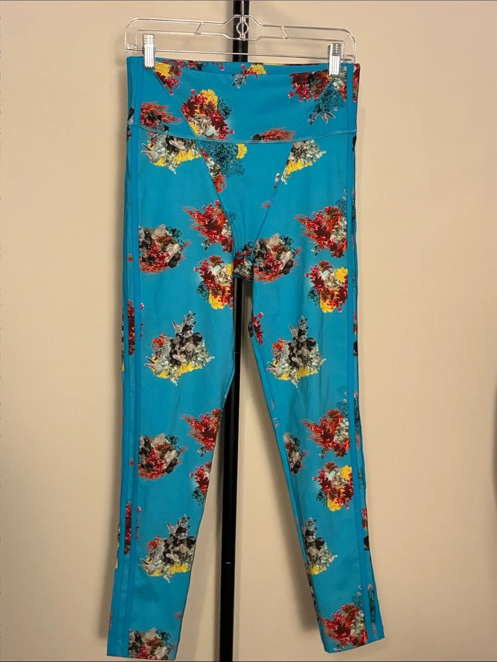 Adidas × Ivy Park Ivytopia leggings blue coral high rise size medium